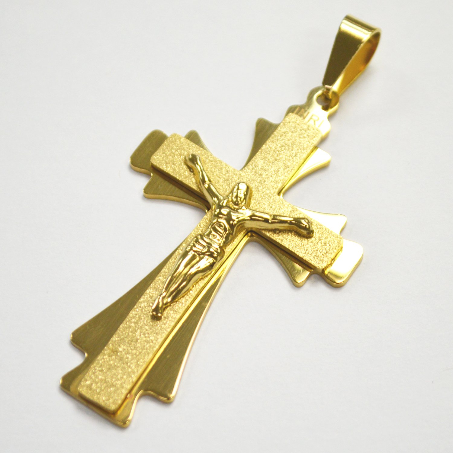 Crucifix Glitter Gold IP Plated  86-2248G