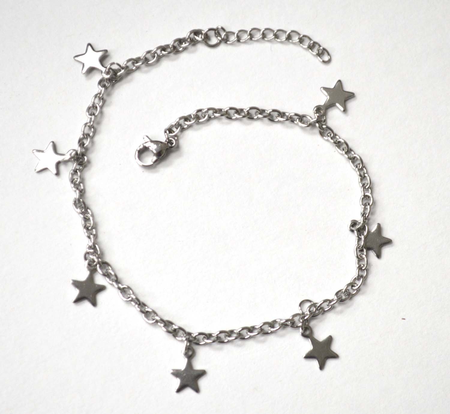 Dangling Stars Stainless Steel Anklet  82-217