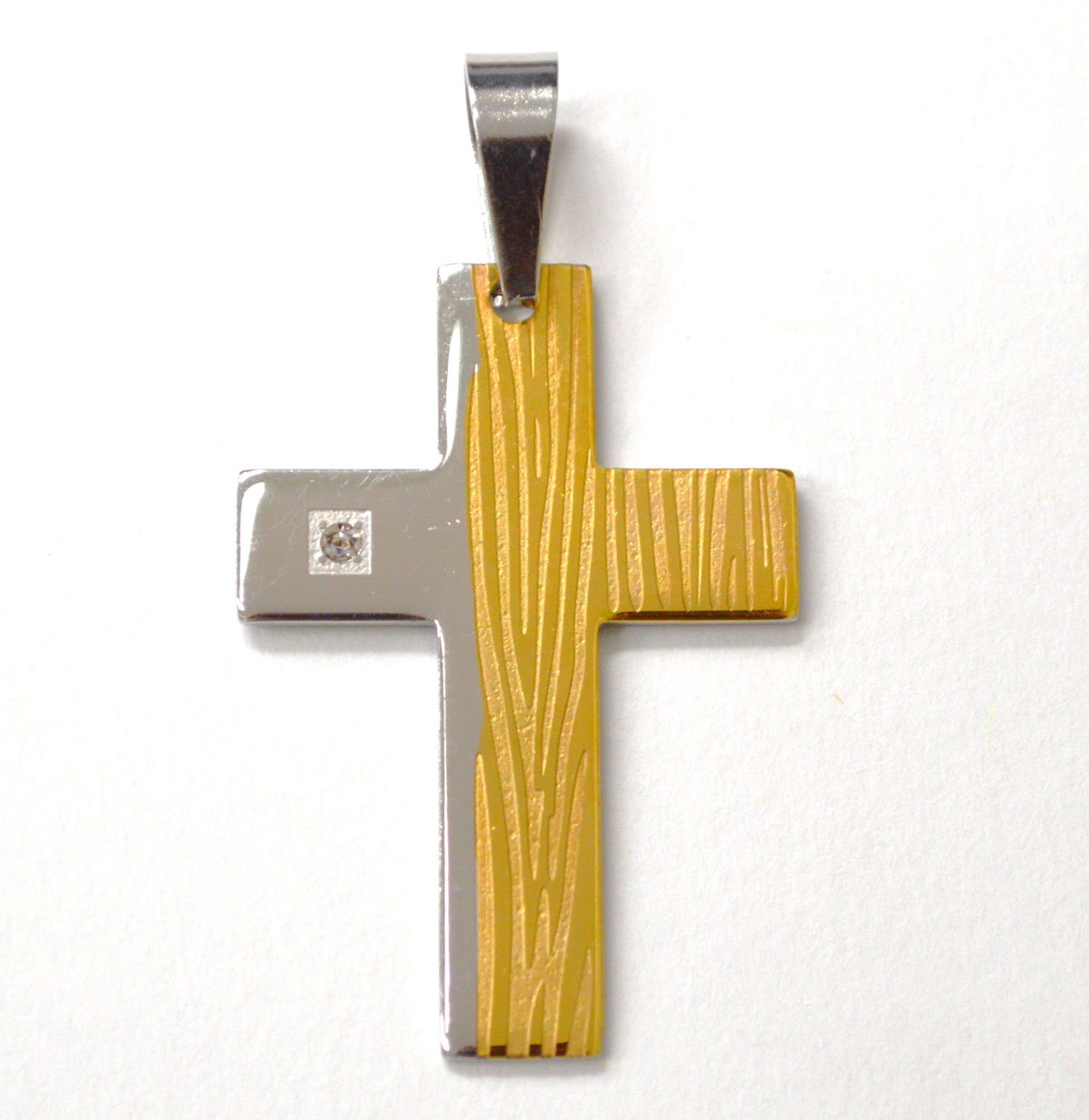 Cross 2 Tone Gold Plated Pendant 86-2857G
