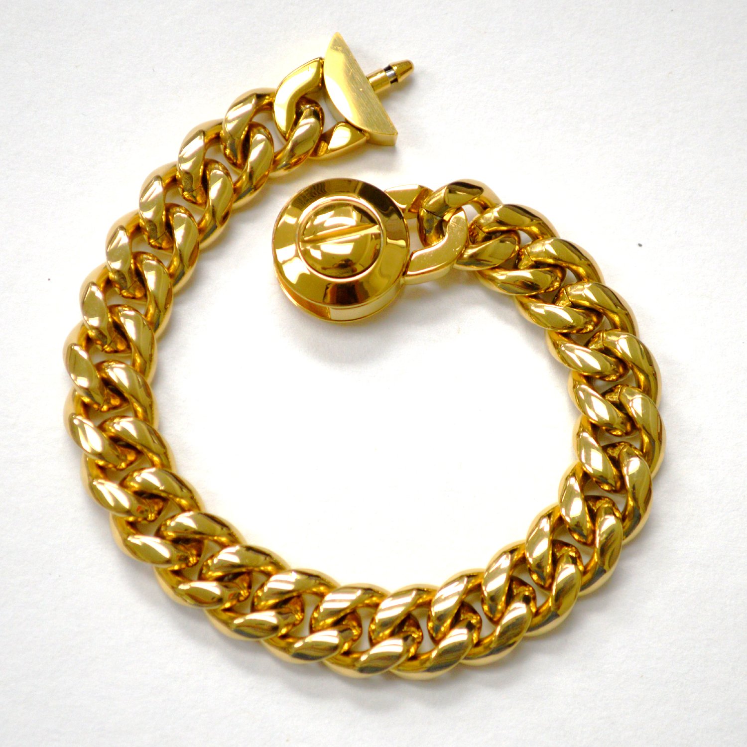12mm Designer Inspired Gold Plated Bracelet 84-293G-12