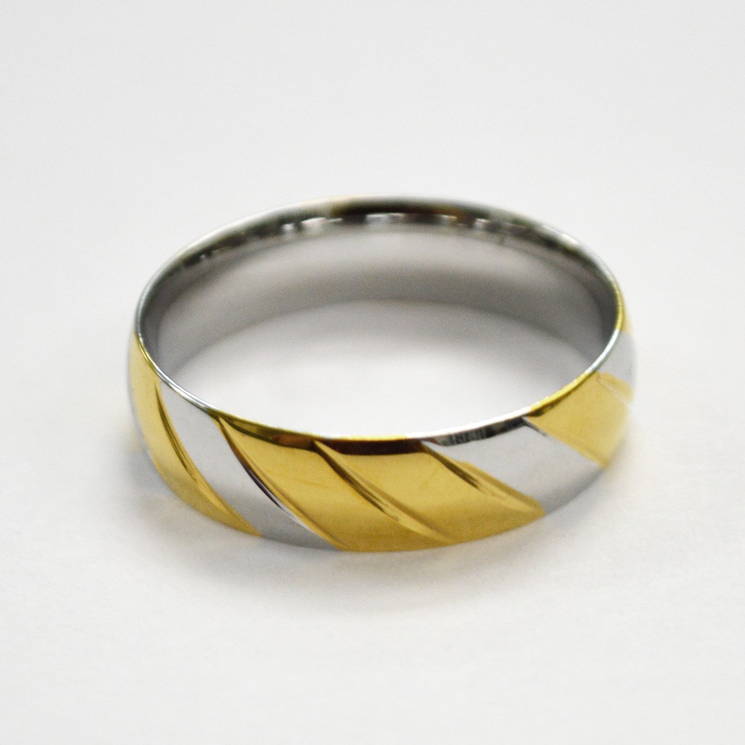 2 Tone Gold IP Plated Design Ring 81-1350