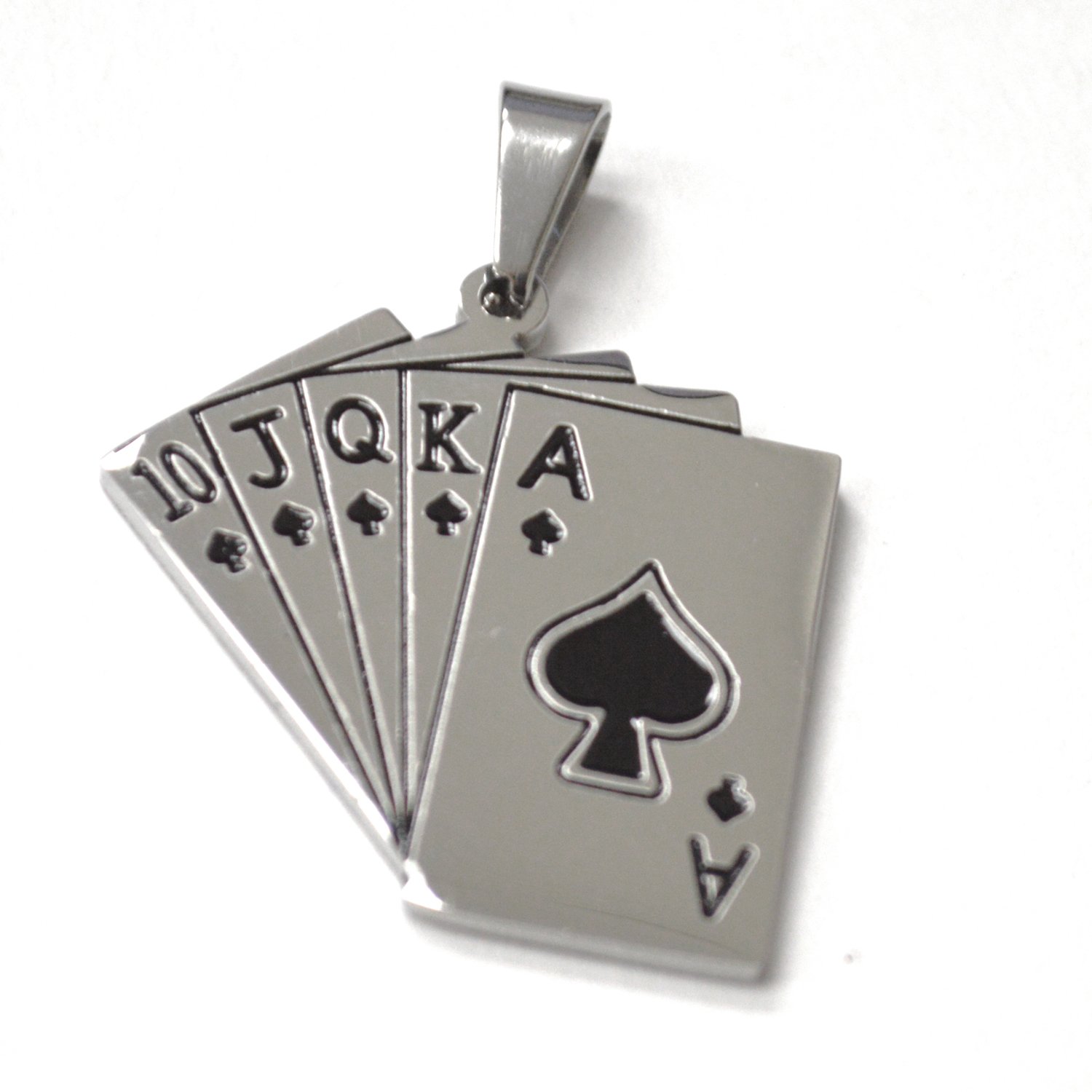 Playing Card Stainless Steel Pendant 86-2986