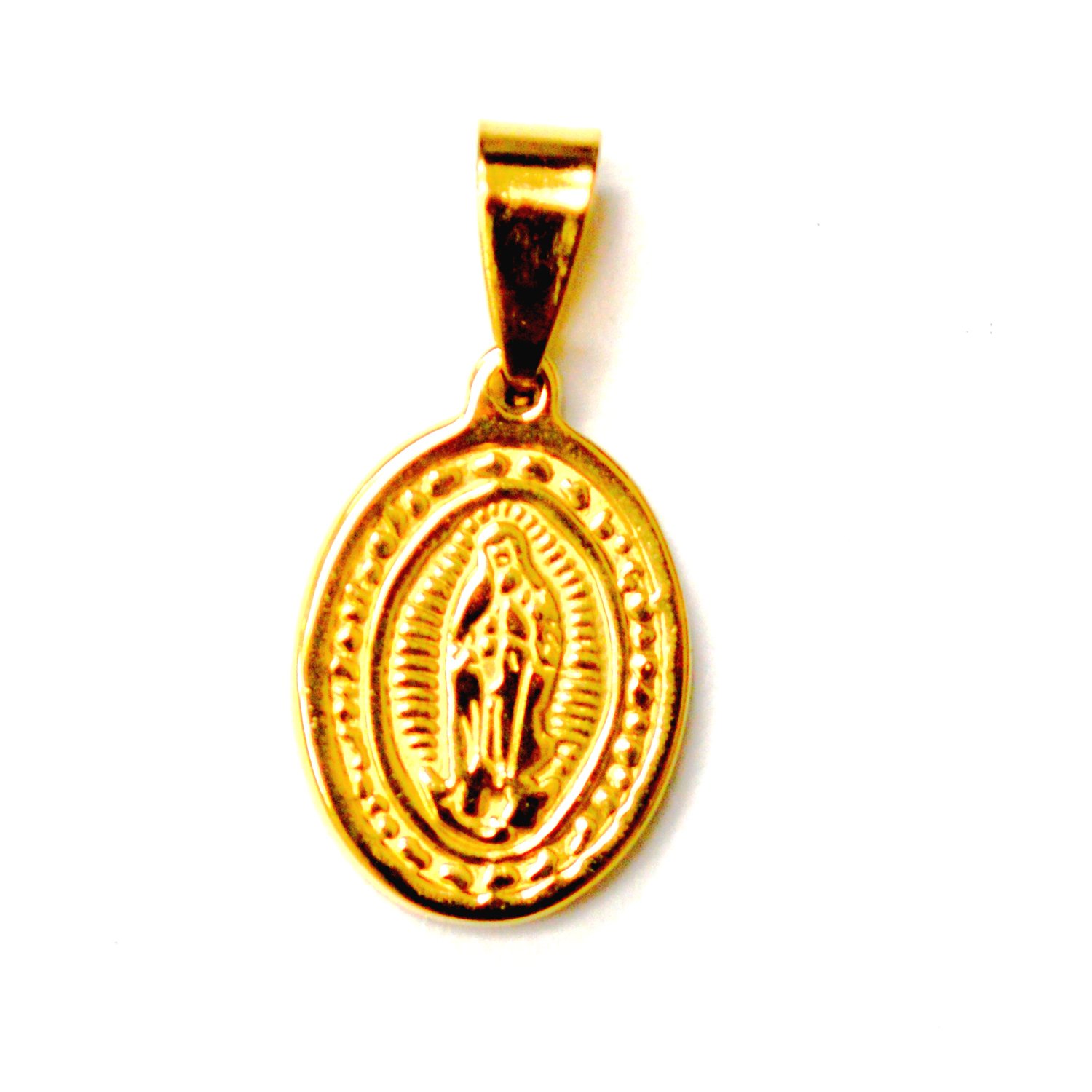 Sn De Guadalupe Gold IP Plated Pendant 86-3038G