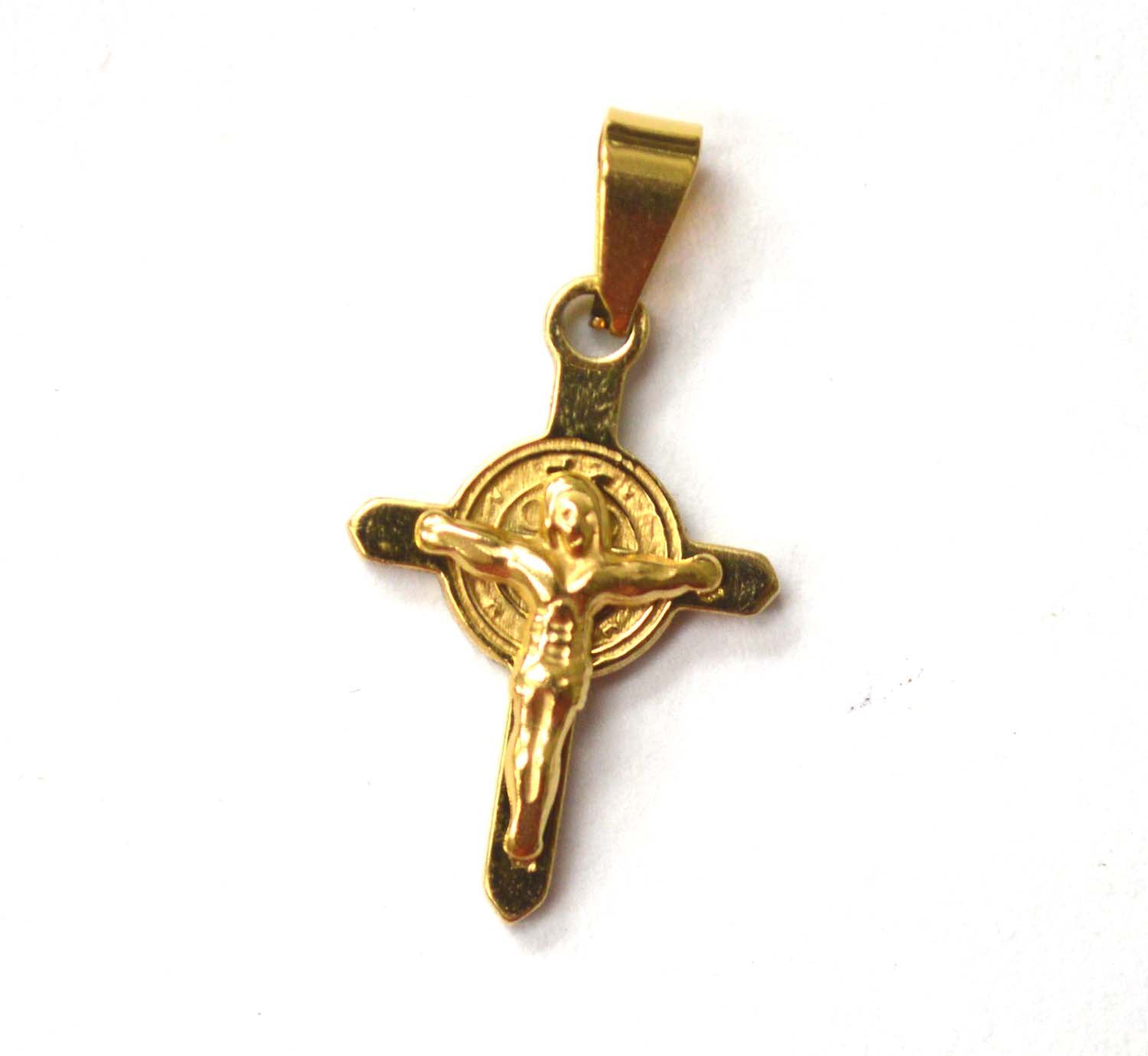 San Beneto Cross Gold IP Plated Pendant 86-2515G