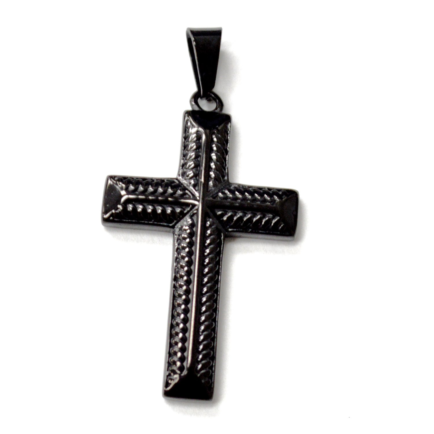 Cross Black Plated Pendant 86-3018B