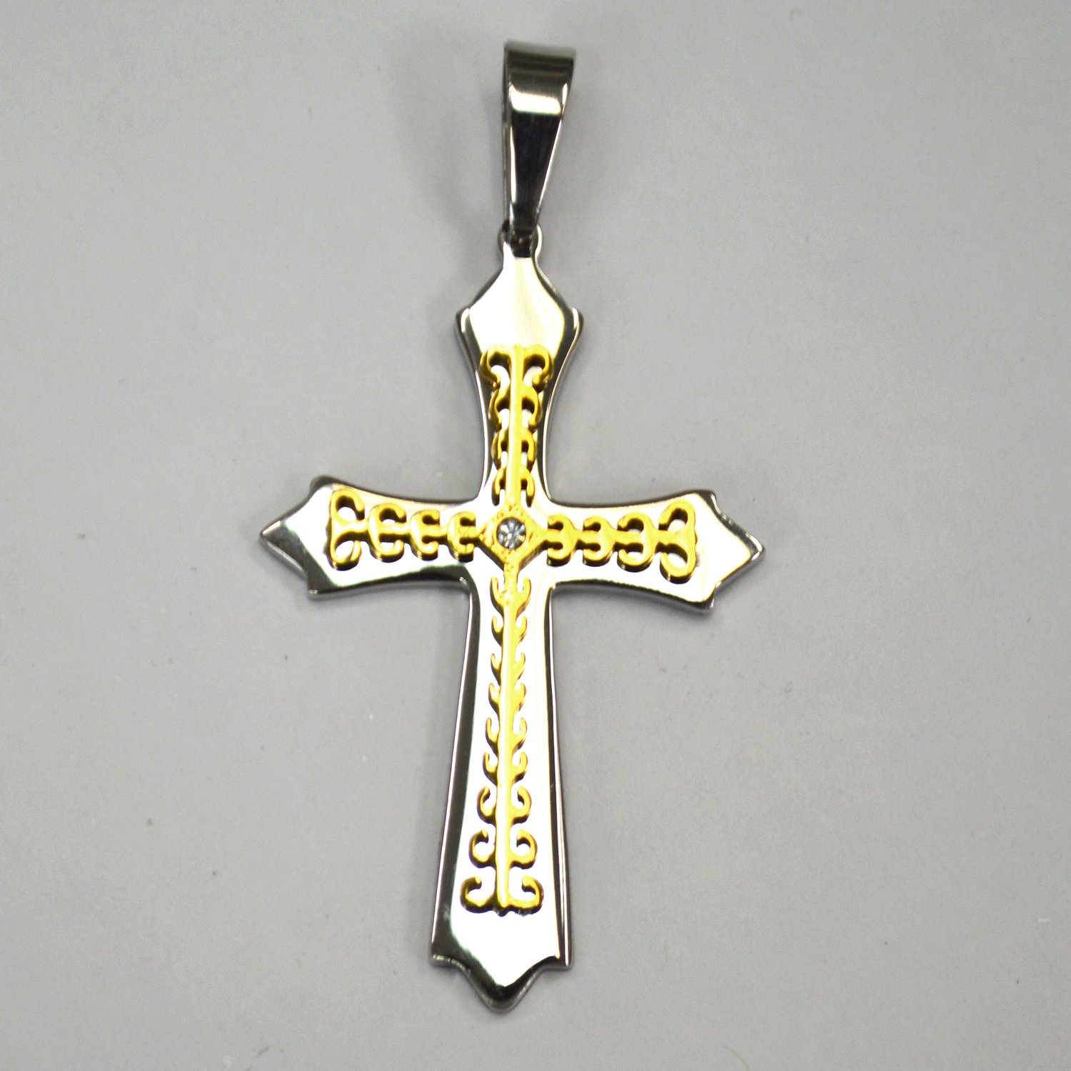 Cross 2 Tone Gold Plated Pendant 86-2000L-2T