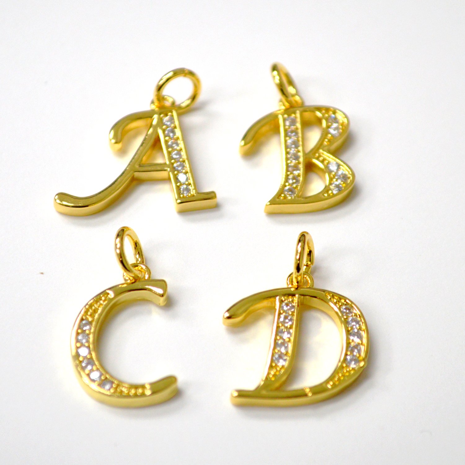 Initials Laminated Gold Plated Pendant 86-3110G