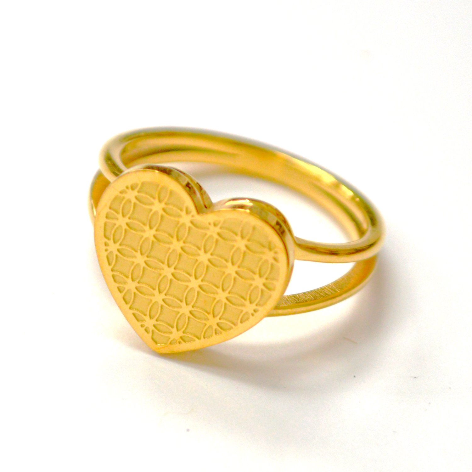 Heart Gold IP Plated Ring 81-1829G