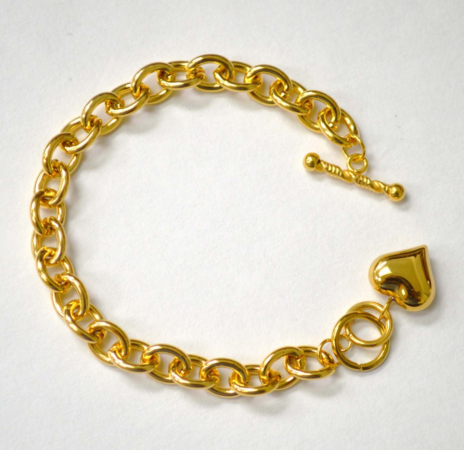 Gold Plated Oval Link with Toggle Clasps 84-1820G