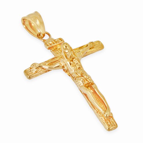 CRUCIFIX GOLD IP PLATED Pendant (32x46mm)