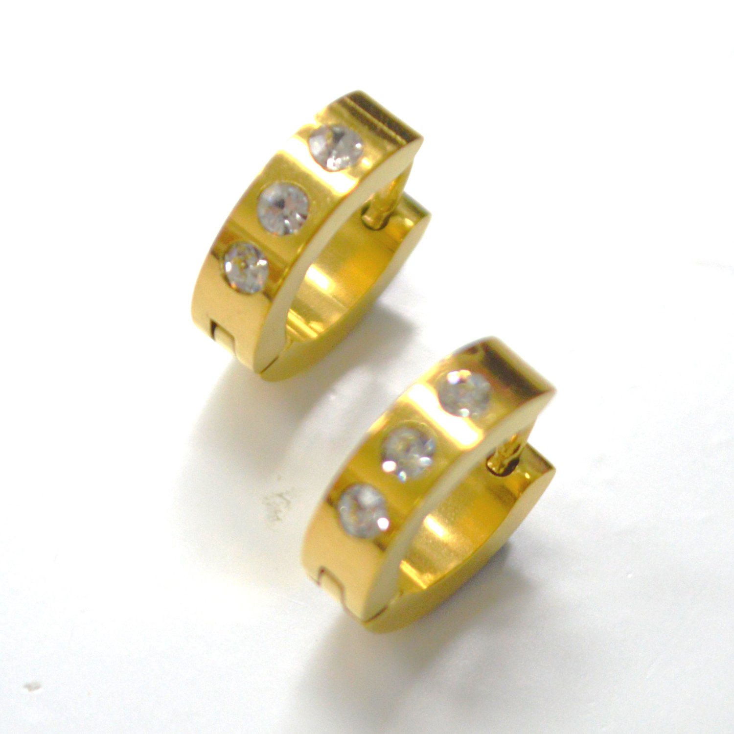 Gold IP Plated Huggie Earrings 83-208G
