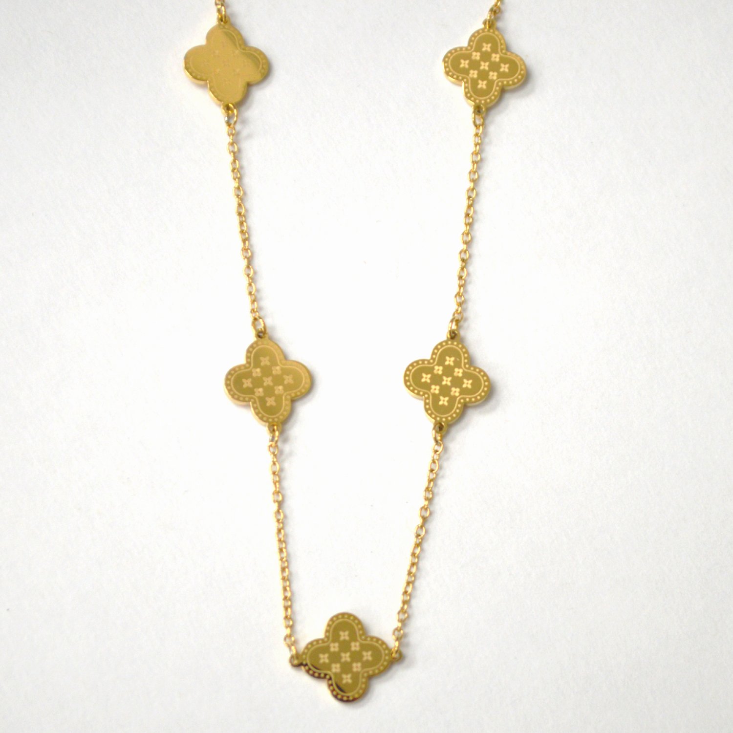 Designer's Inspired Gold IP Plated Necklace 85-309G