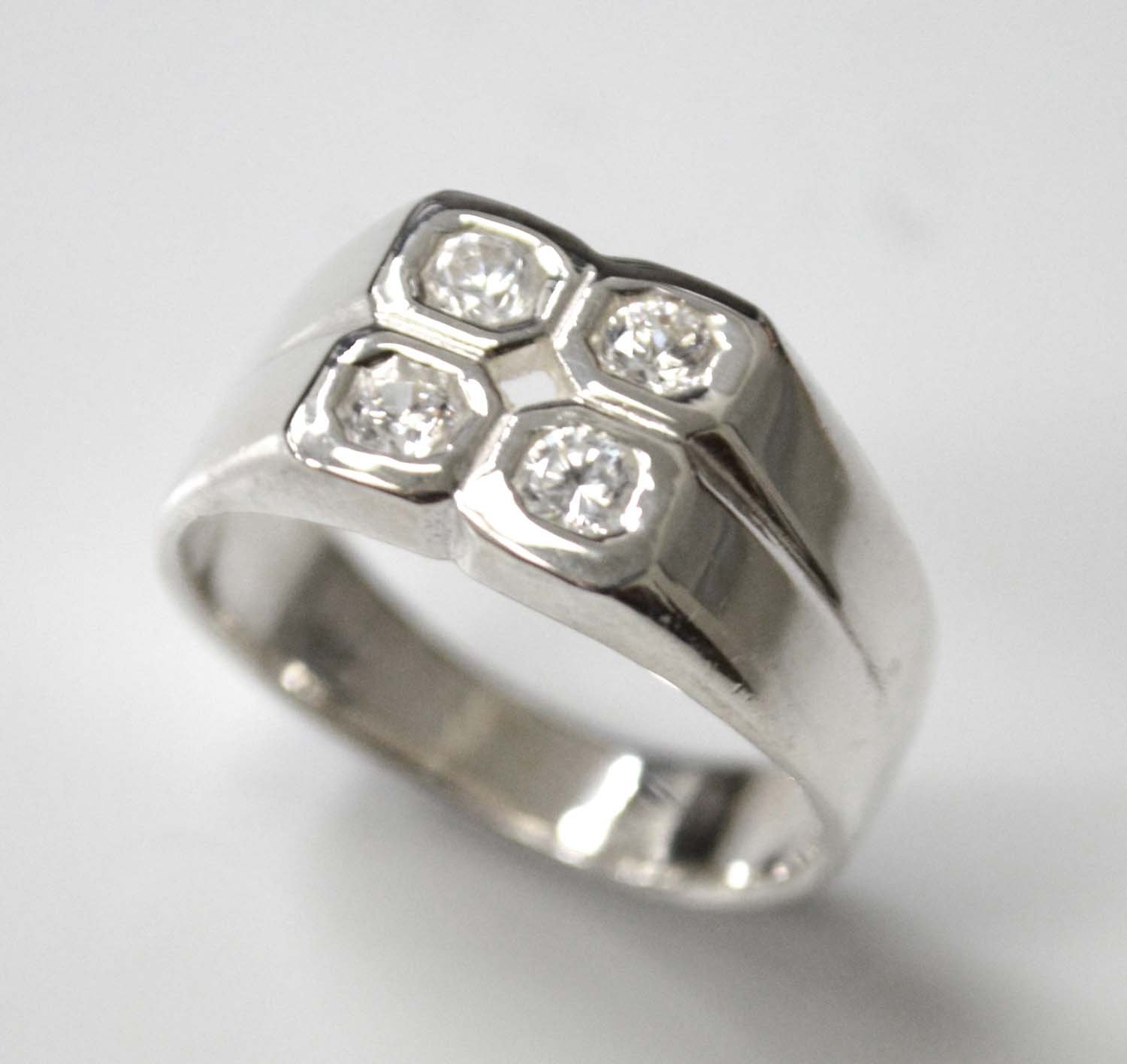 CZ Stone Ring Sterling Silver 51-2095