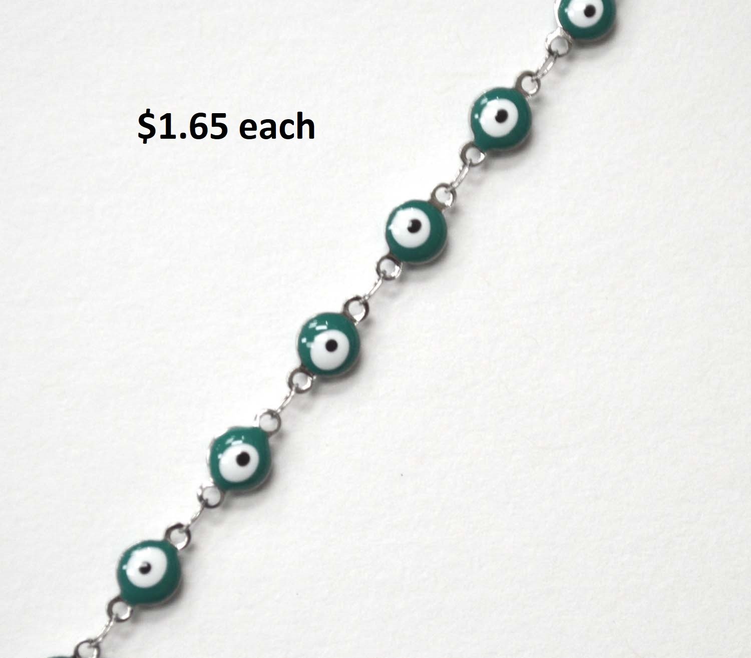 Eye Stainless Steel Bracelet 84-1815S Green