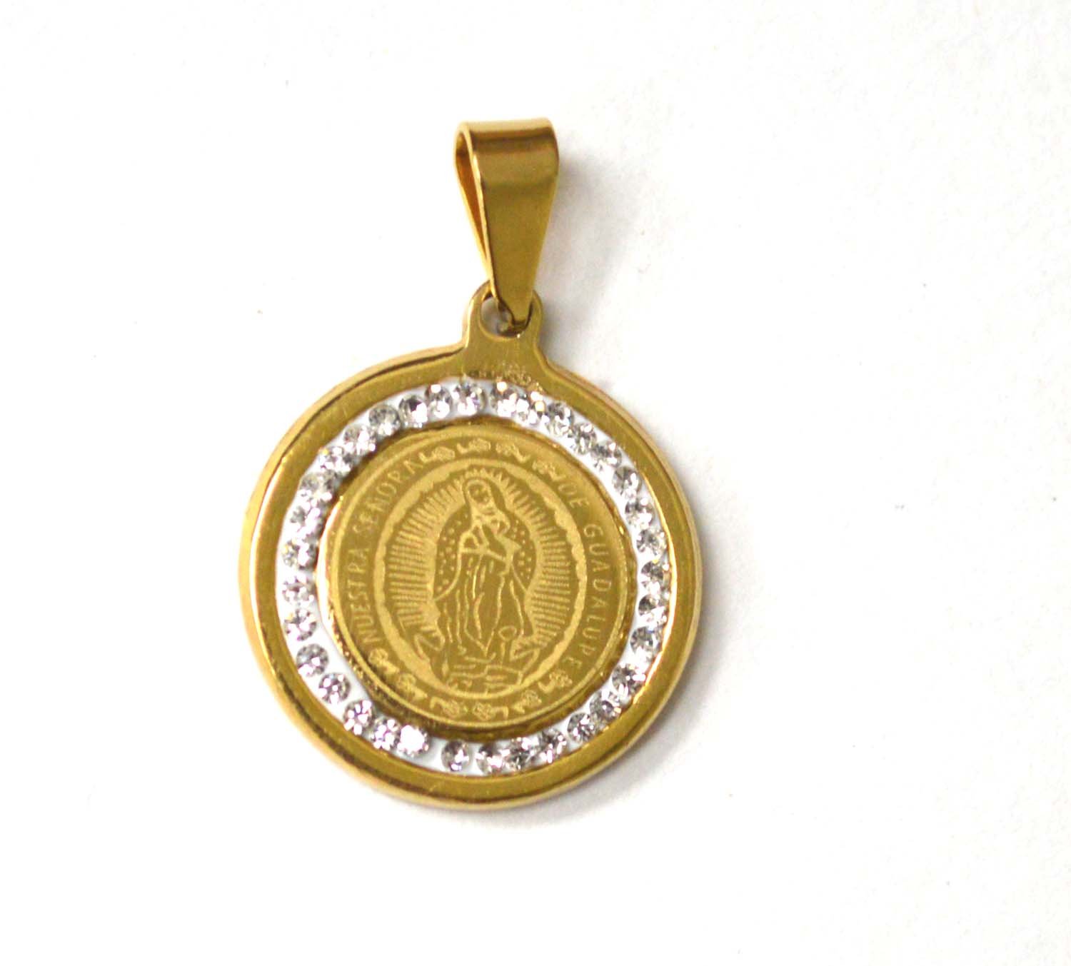 Nuestra Sn Guadalupe Gold Plated Pendant 86-2484G