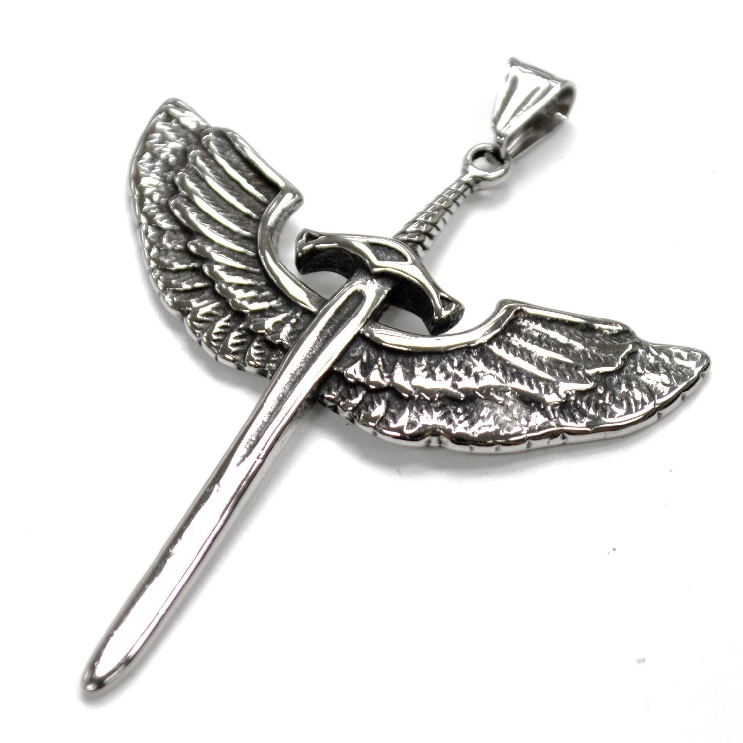 Winged Sword Stainless Steel Pendant 86-1501
