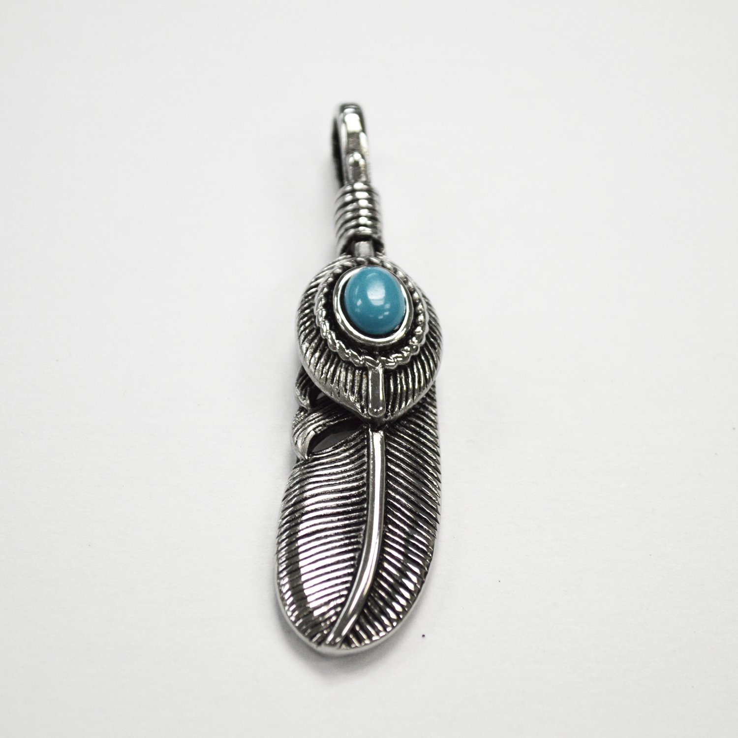 Feather Pendant with Turquoise 86-2261