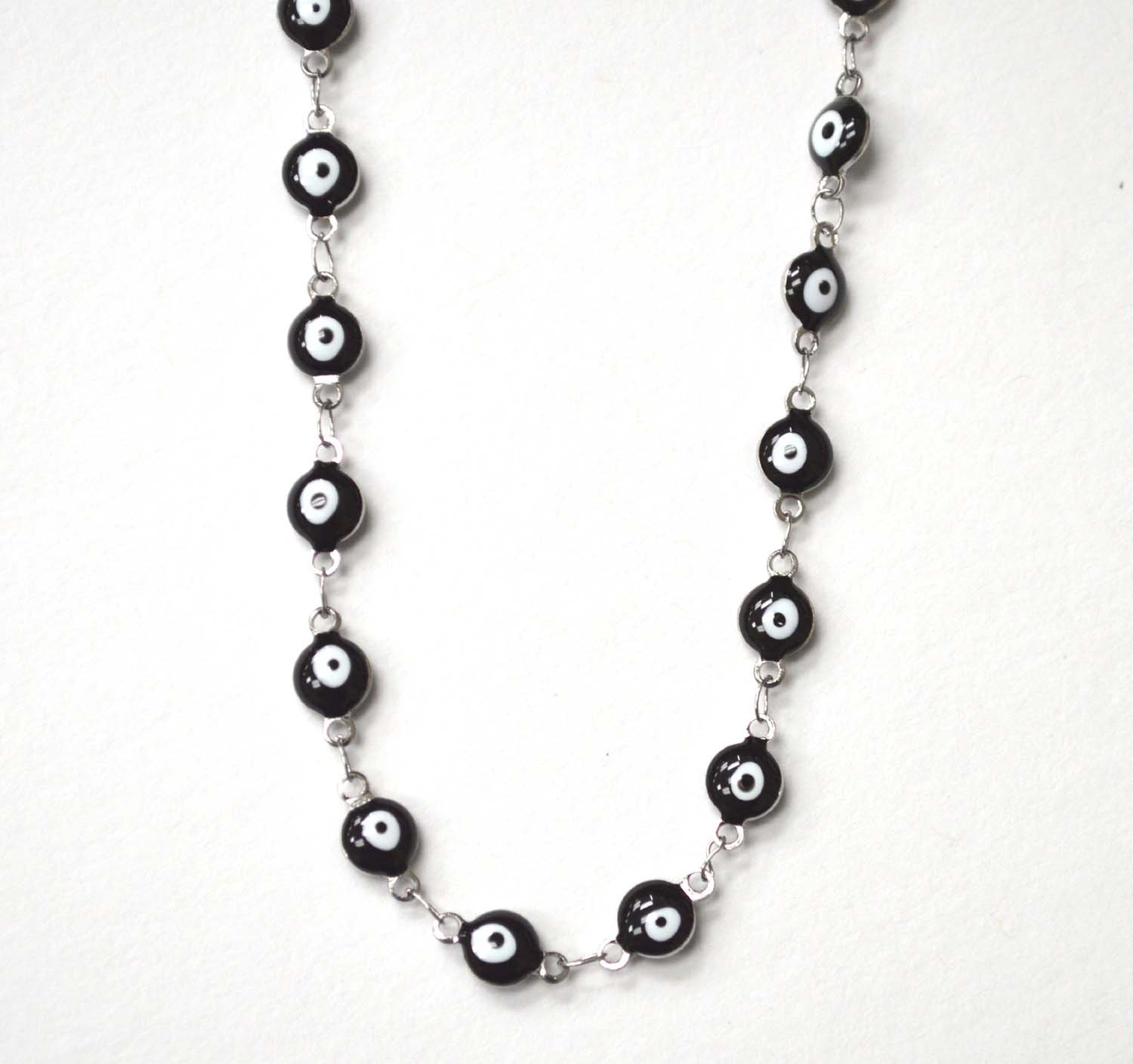 Eye Stainless Steel Necklace 85-1815S-Black