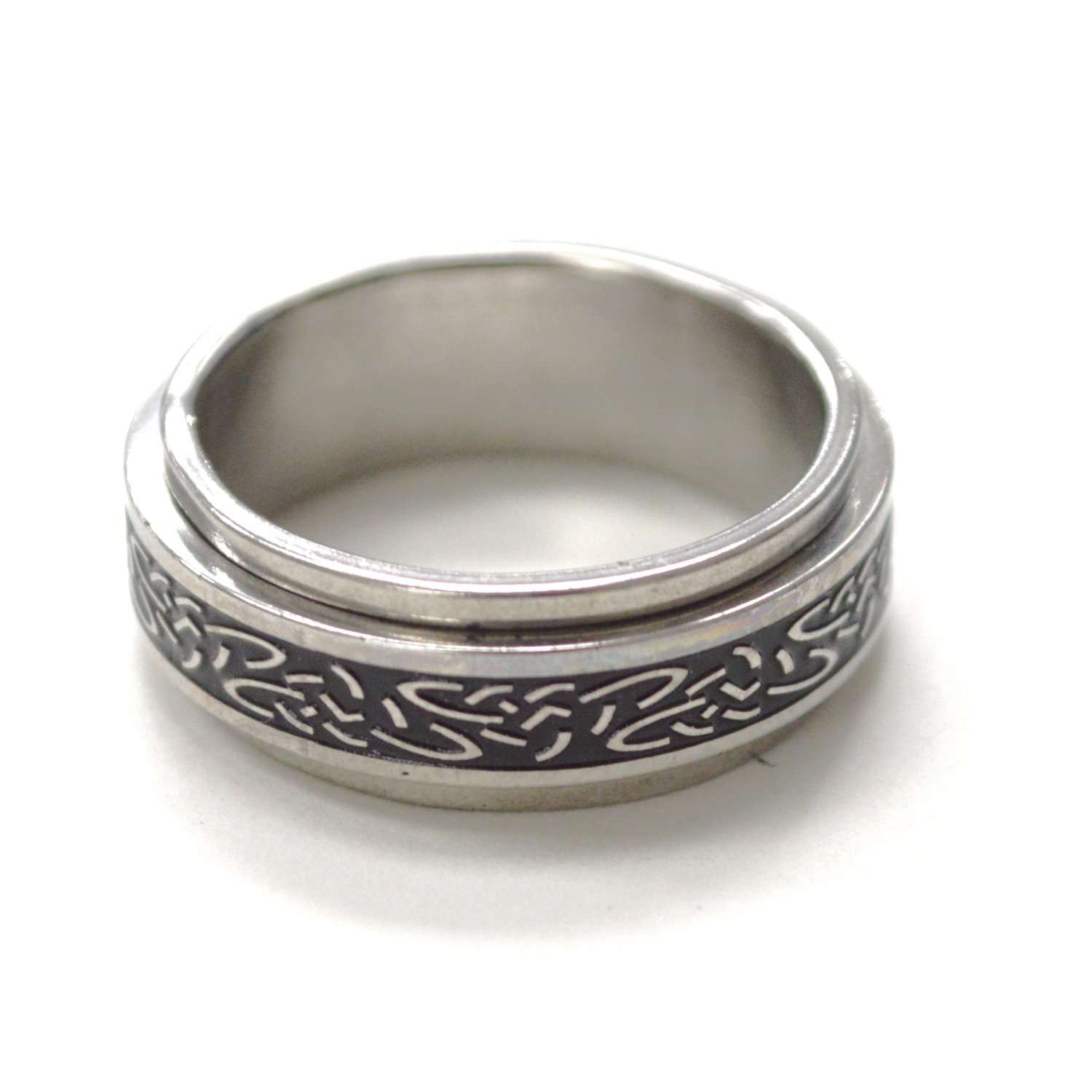 Celtic Knot Stainless Steel Spinner Ring 81-1762S