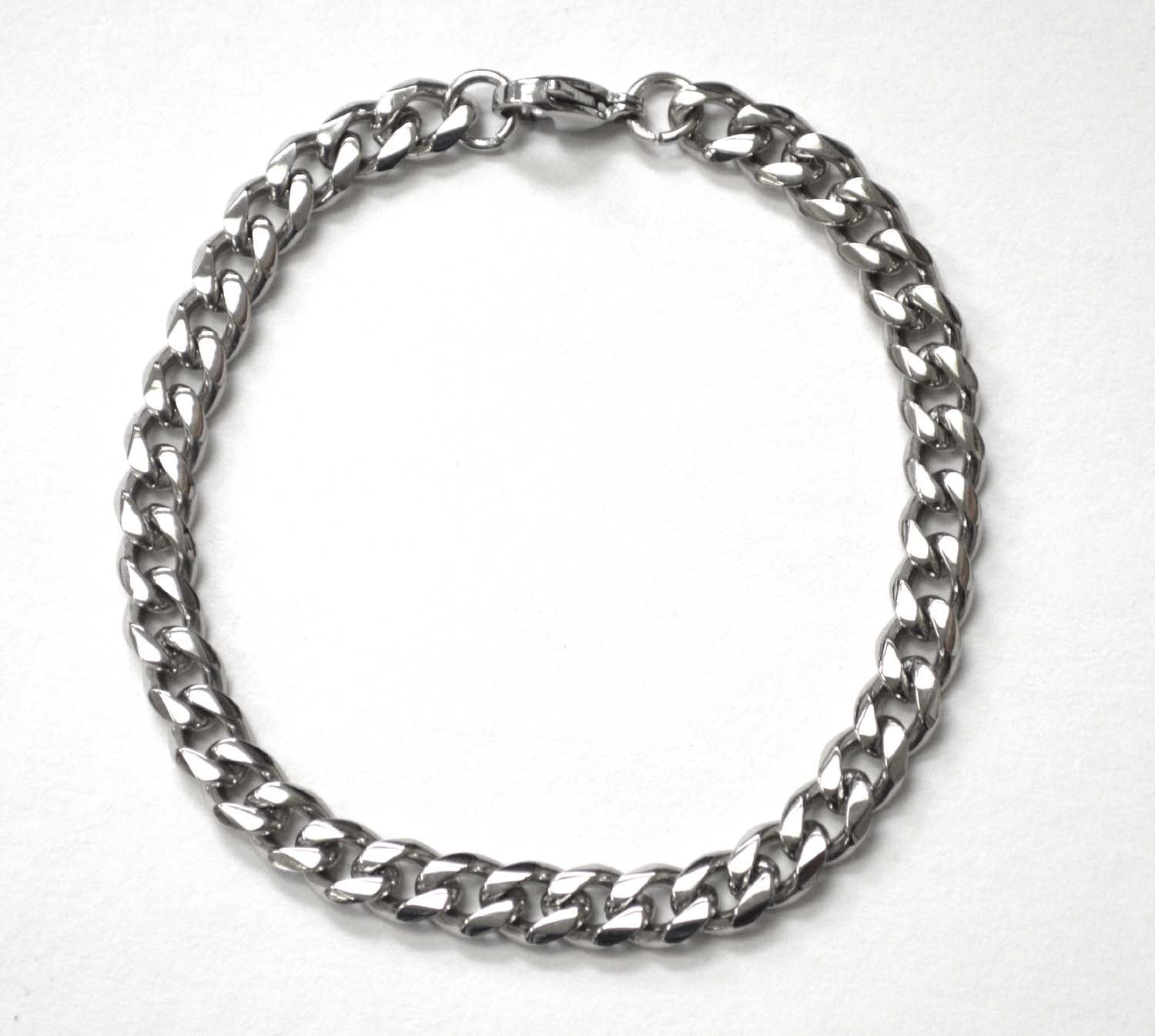 7mm Miami Cuban Stainless Steel Bracelet 84-239S-Mia-7 (2/Pkg)