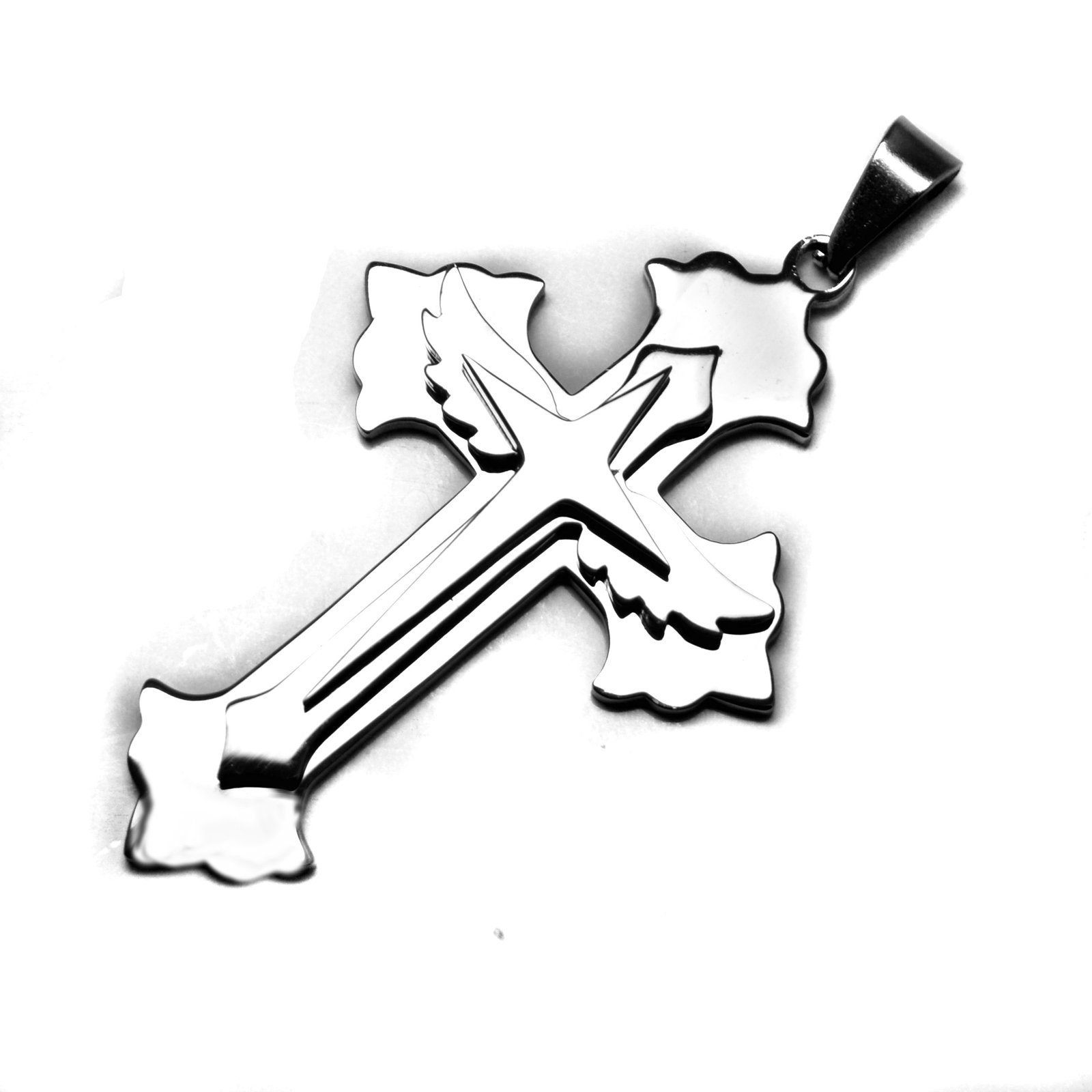Layered Wing Cross PENDANT