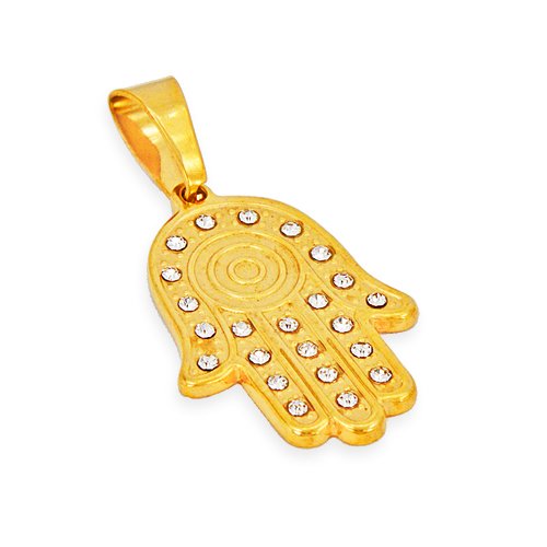 Hamza Gold IP Plated Pendant 86-1782G