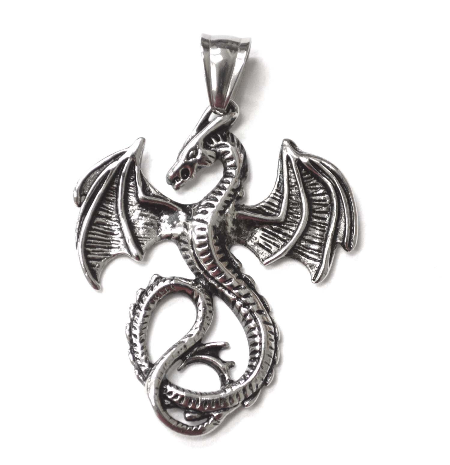 Flying Dragon Stainless Steel Pendant 86-372