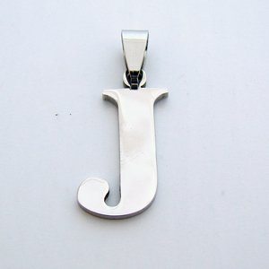 J Initial Stainless Steel Pendant 86-278-J