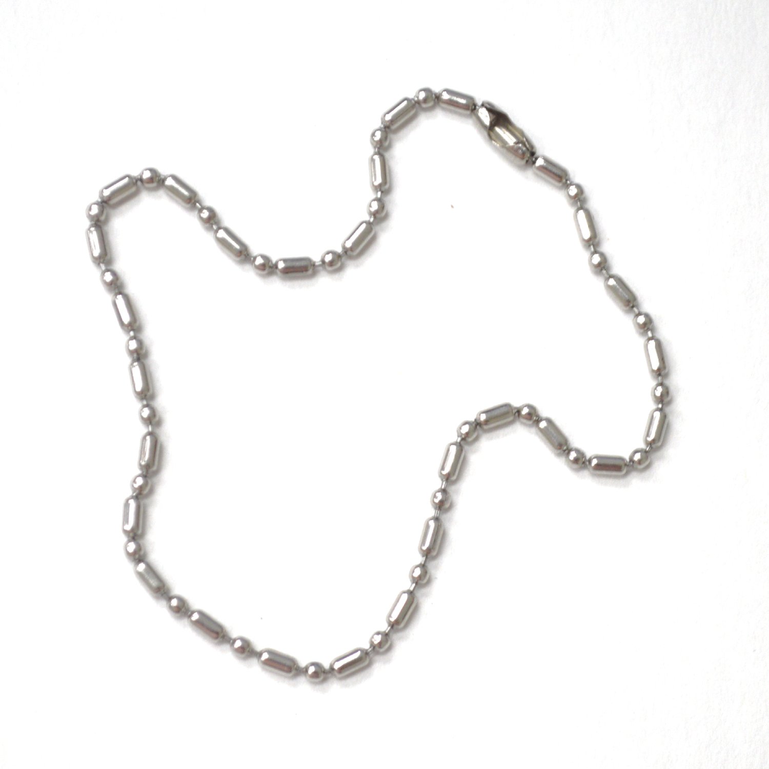 1+1 Bead Stainless Steel Anklet 82-1+1 (3/pkg)