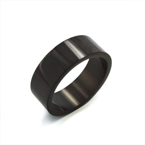 Flat Black Plated Ring (8mm) 81-215-8