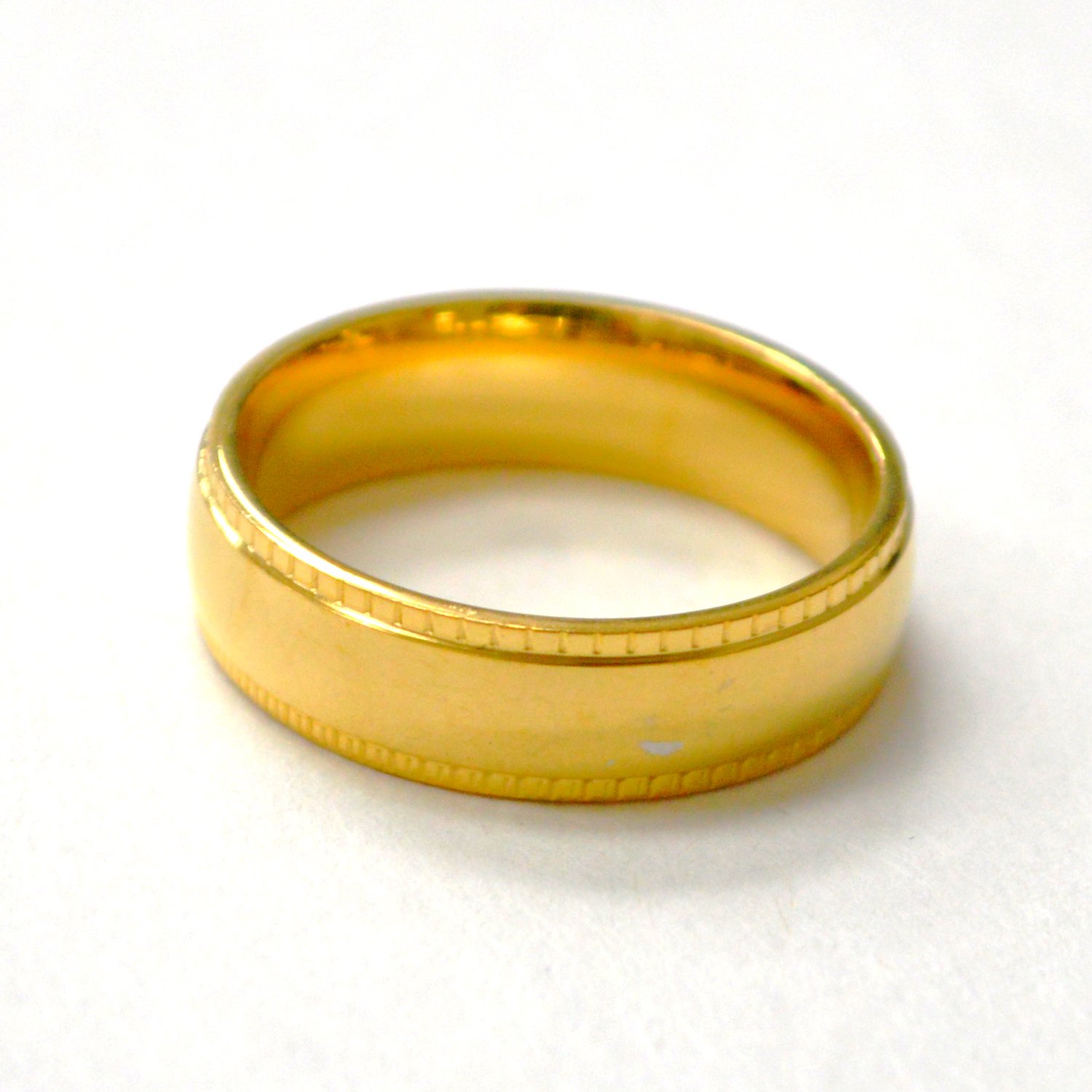 6mm Milgrain Gold IP Plated Ring 81-1731G