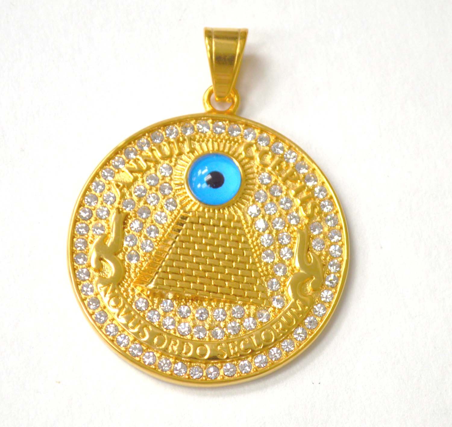 Eye of Providence Gold IP Plated Pendant 86-2582G