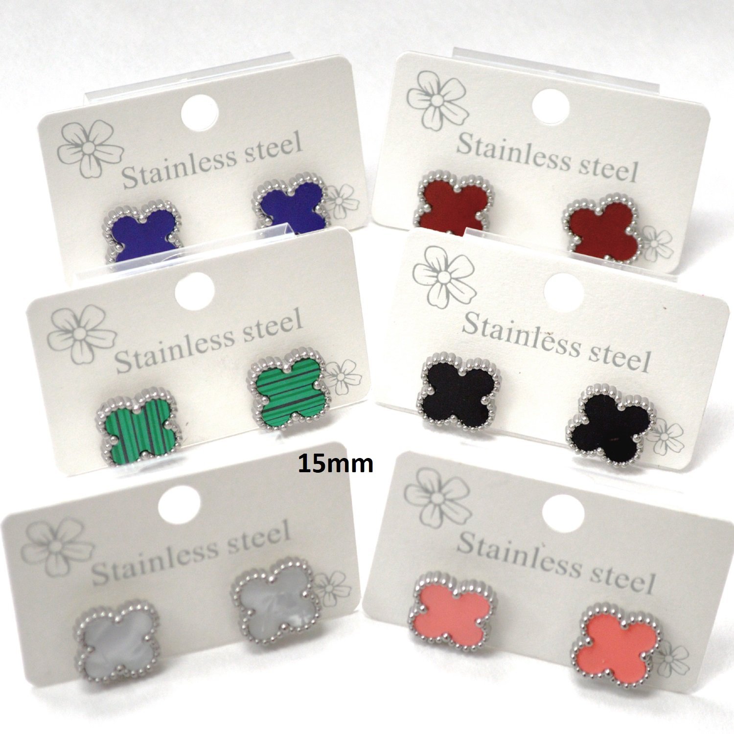 Designer's Inspired Stainless Steel Earrings 83-972S-15