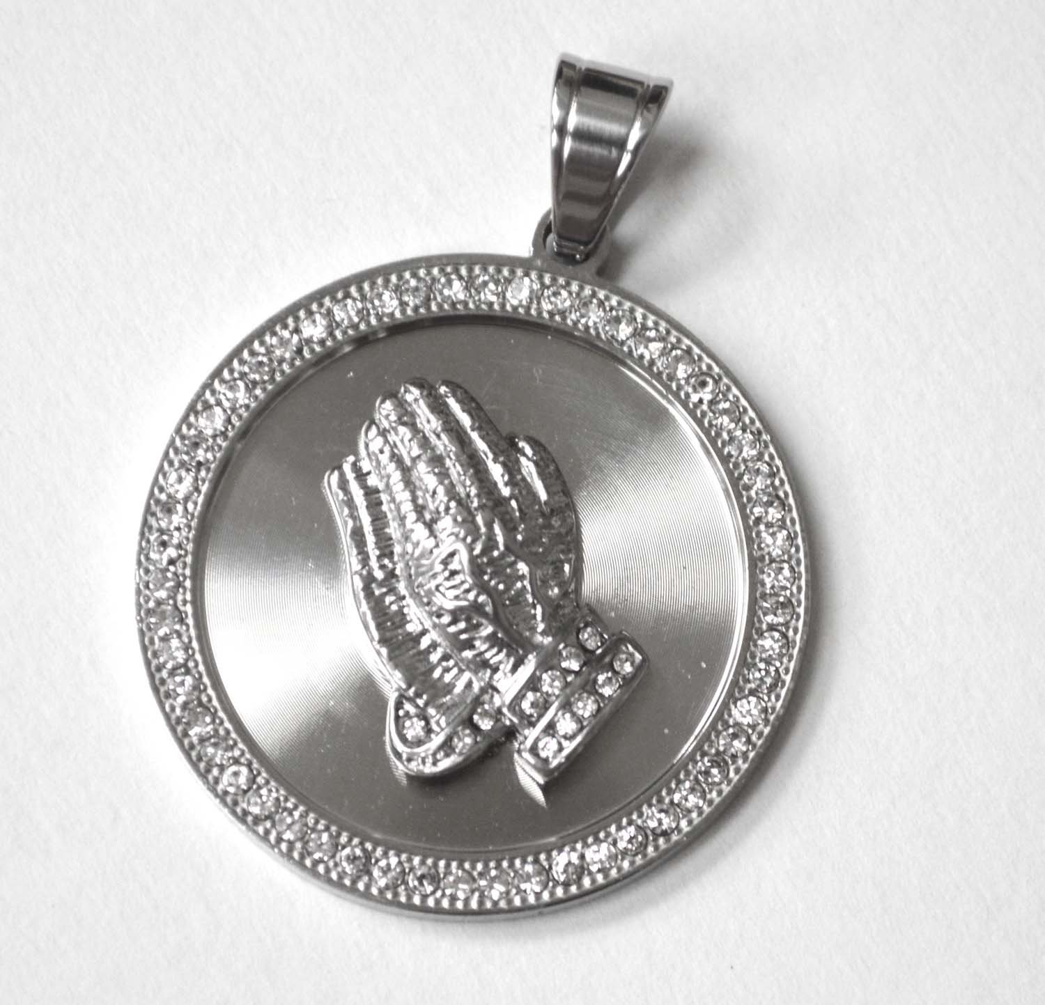 Praying Hand Stainless Steel Pendant 86-2600