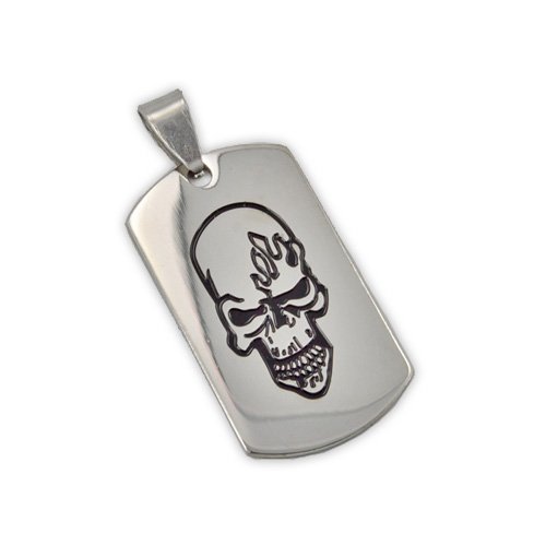 Stainless Steel Skull Dog Tag 86-1471