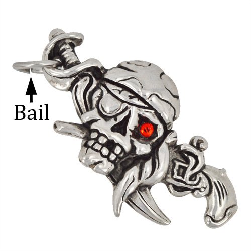 Pirate Skull Pendant (54x25mm)