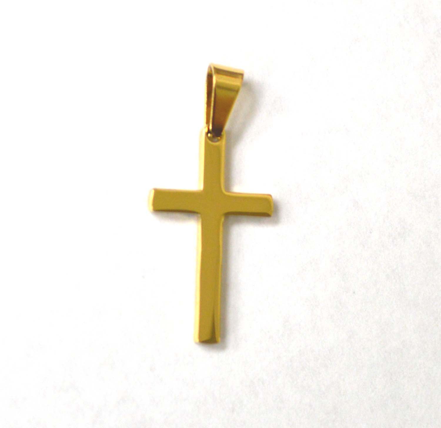 Plain Cross Gold Plated Pendant 86-879G