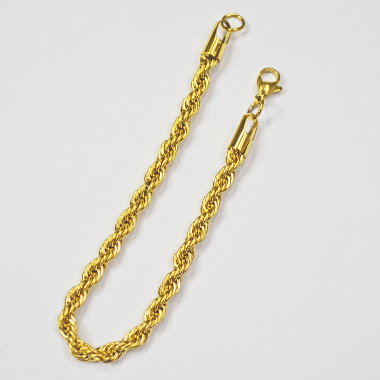 5MM GOLD IP PLATED ROPE BRACELETS 84-143G-5 (2 per pkg)
