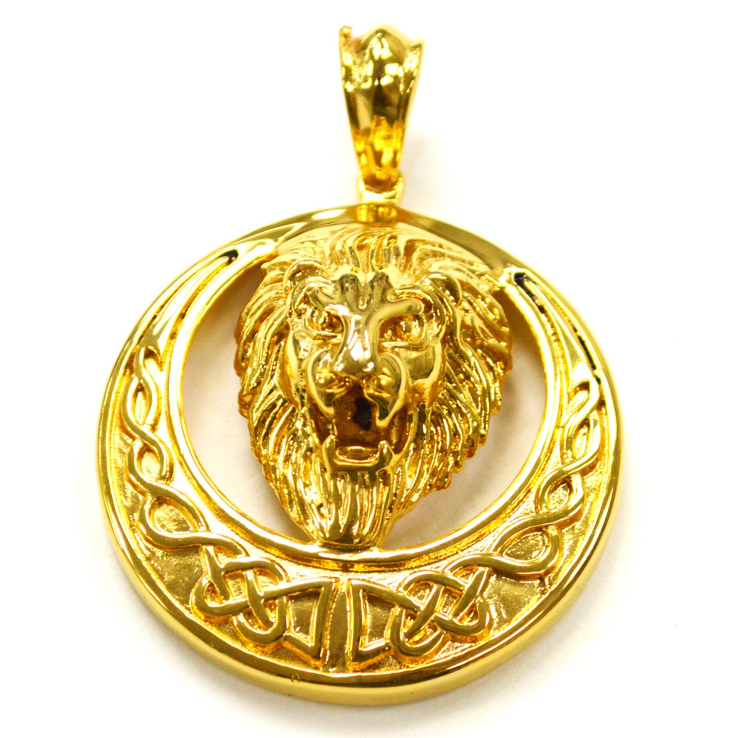 Lion Head Pendant Gold Plated 86-1231G