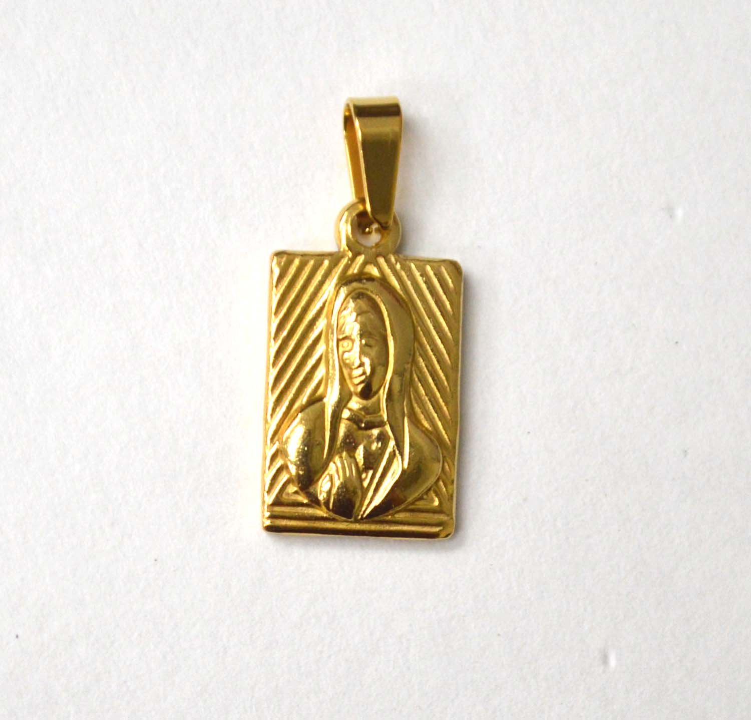 Virgin Mary Gold IP Plated Pendant 86-2520G