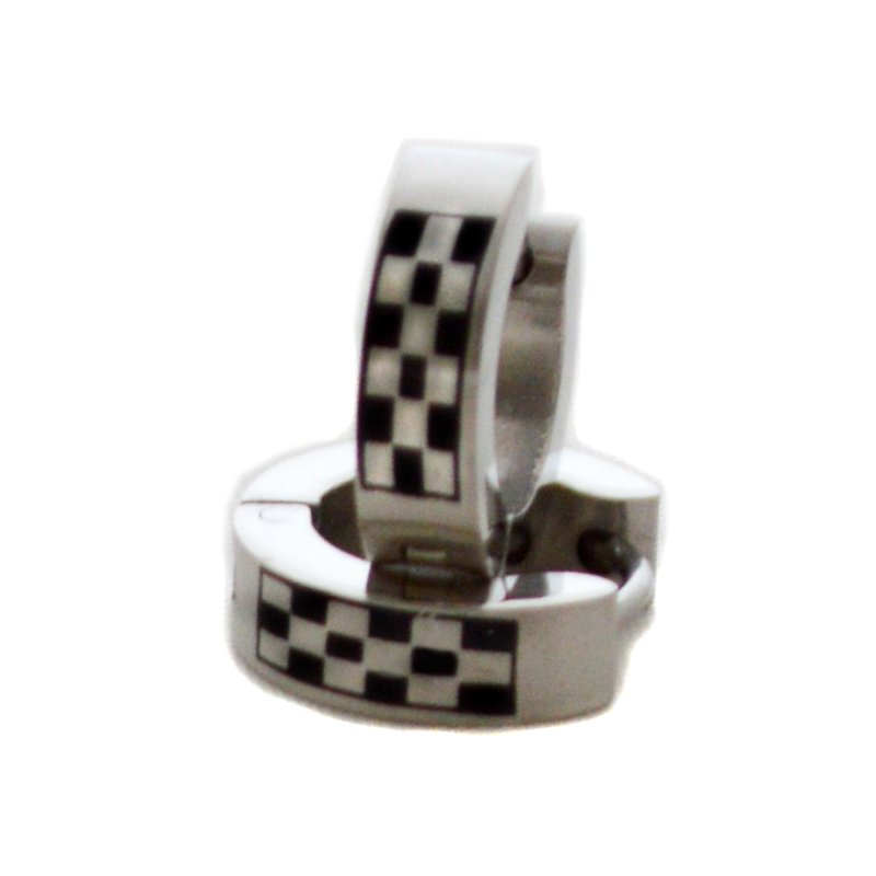 2 TONES HUGGIE EARRINGS 83-706S