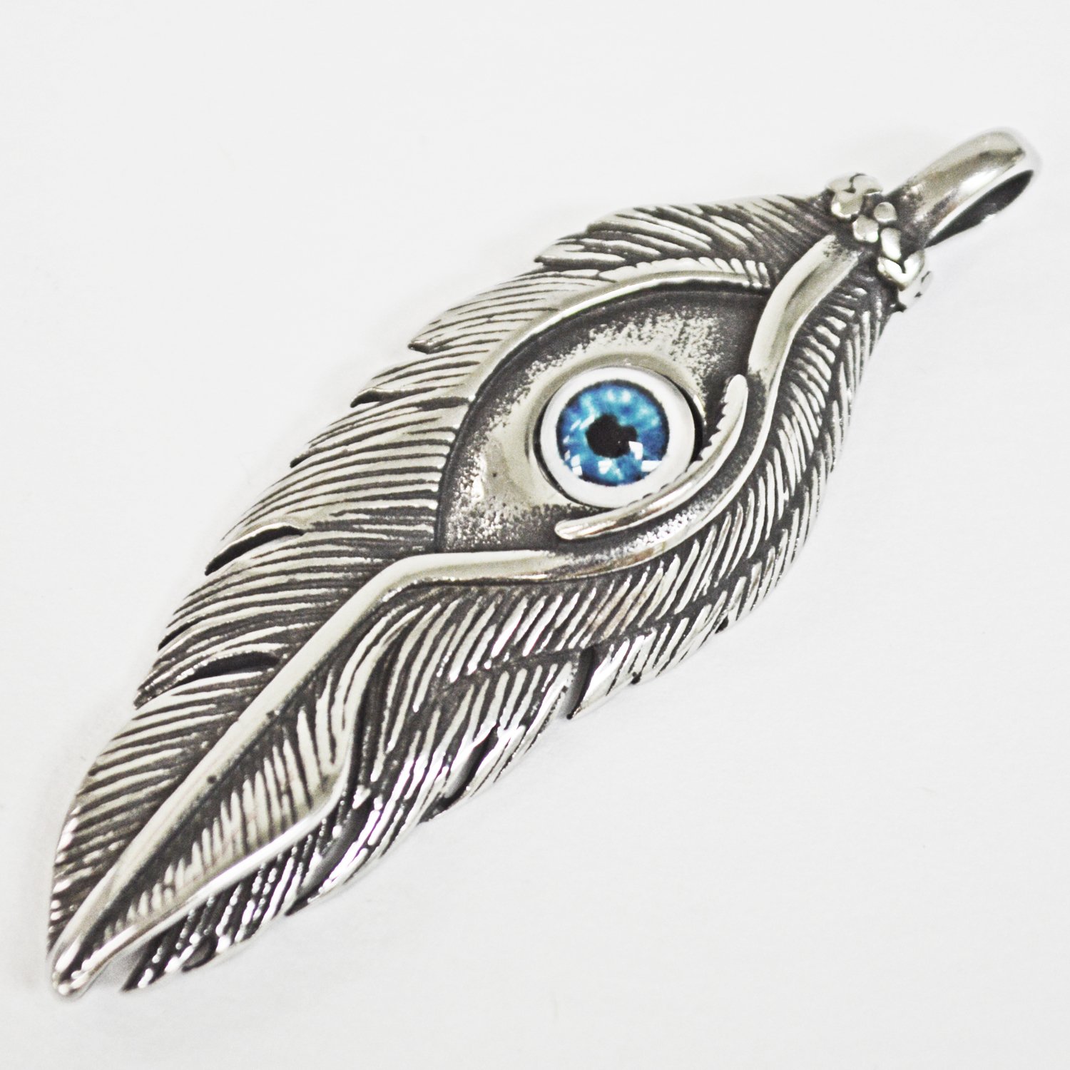 Feather with Eye Pendant