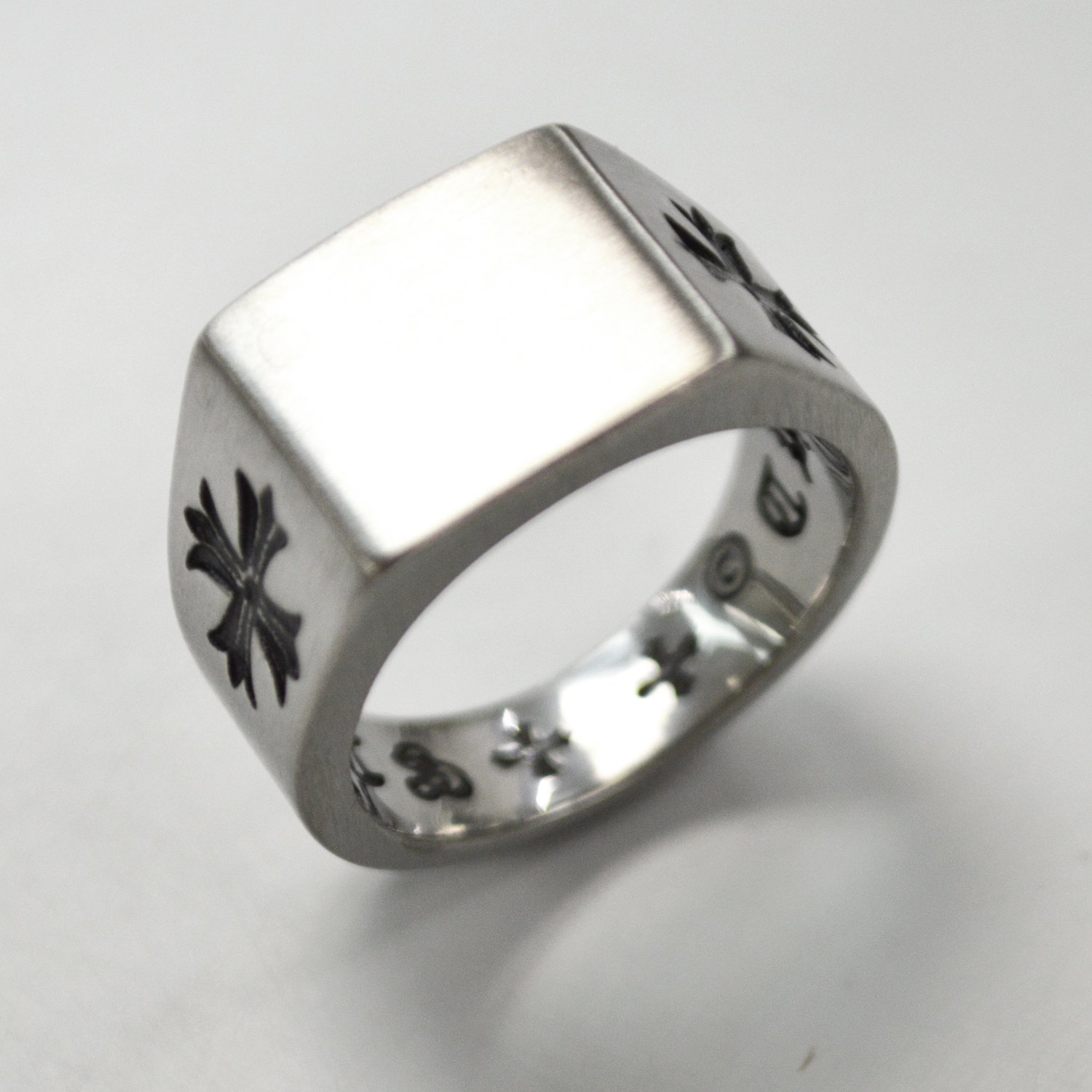 Signet Cross Matte Finish Ring 81-1368