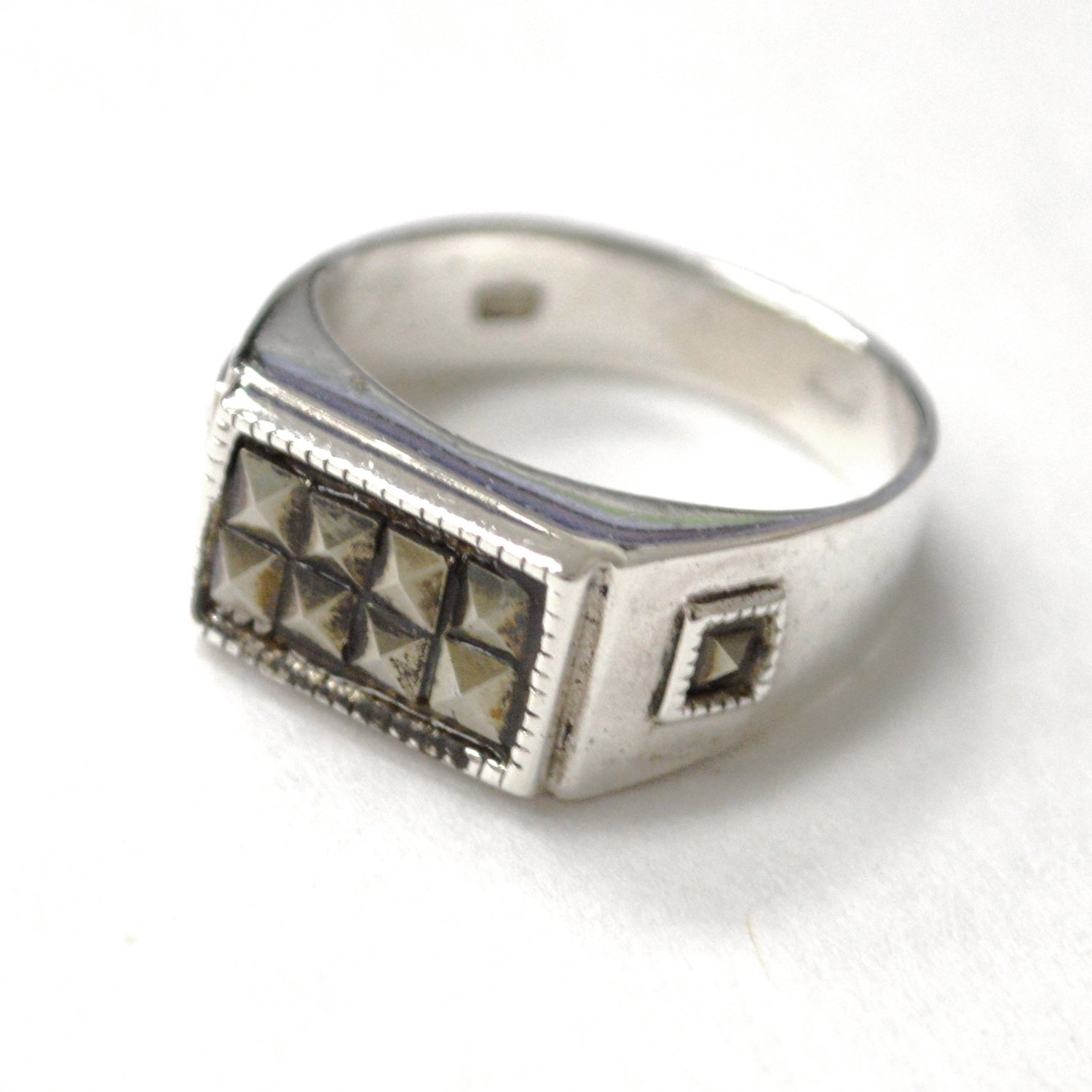 Marcasites Stones Sterling Silver Ring 51-3064