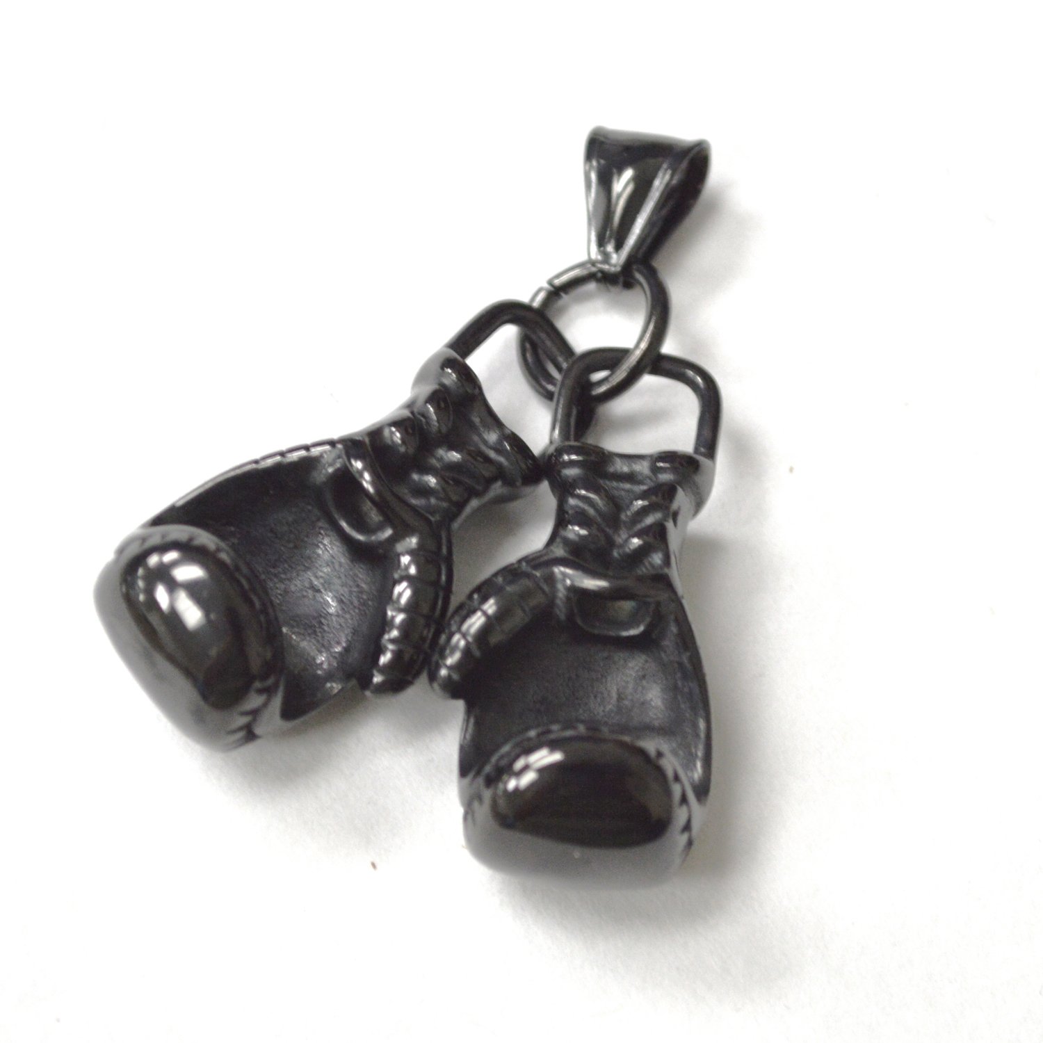 Boxing Gloves Black Plated Pendant 86-3063B
