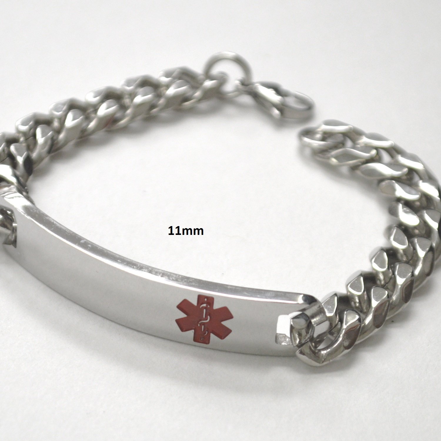 11mm Medical ID Stainless Steel Bracelet 84-1921-11