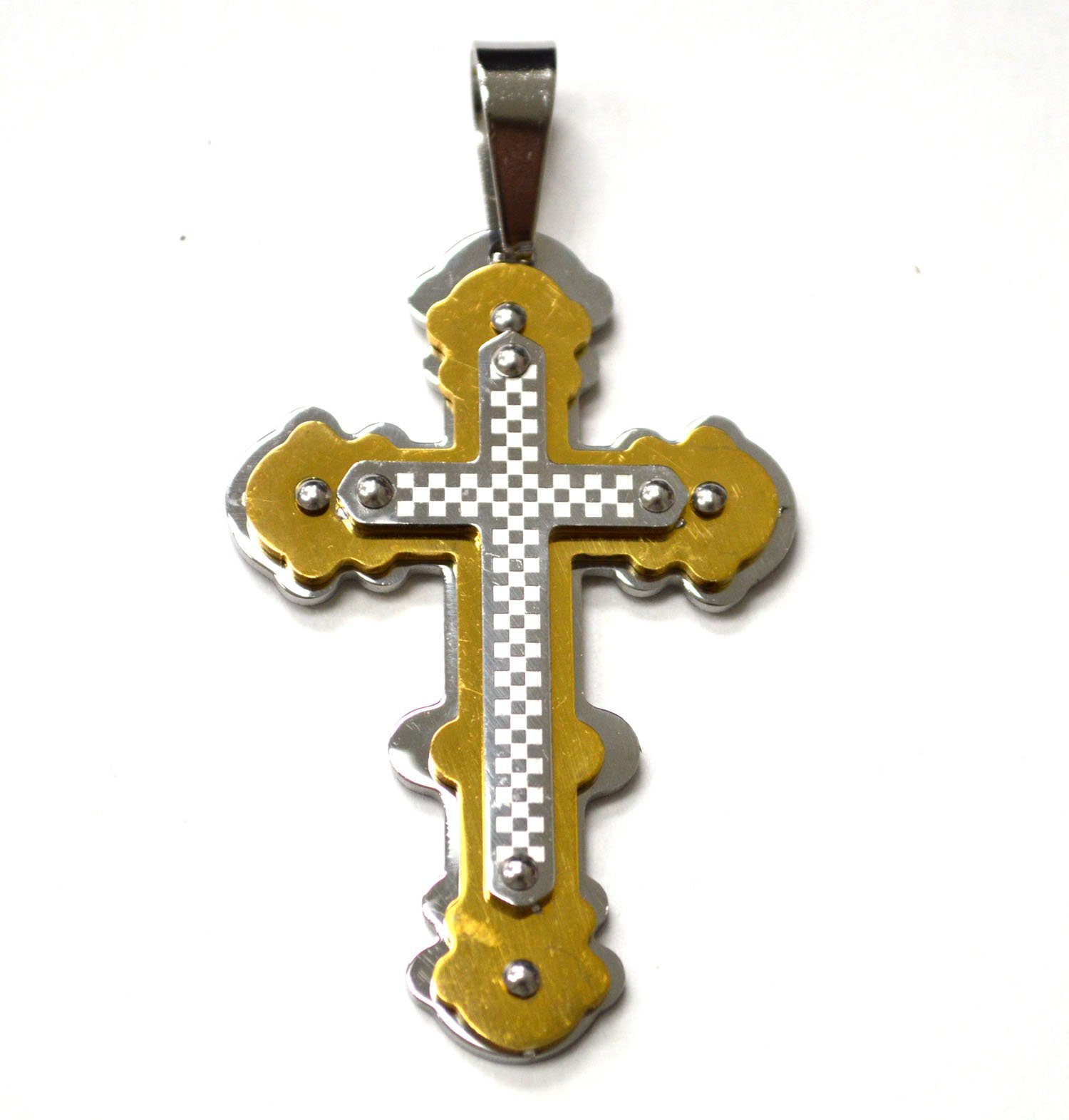 Cross 2 Tone Gold Plated Pendant   86-961-2TG