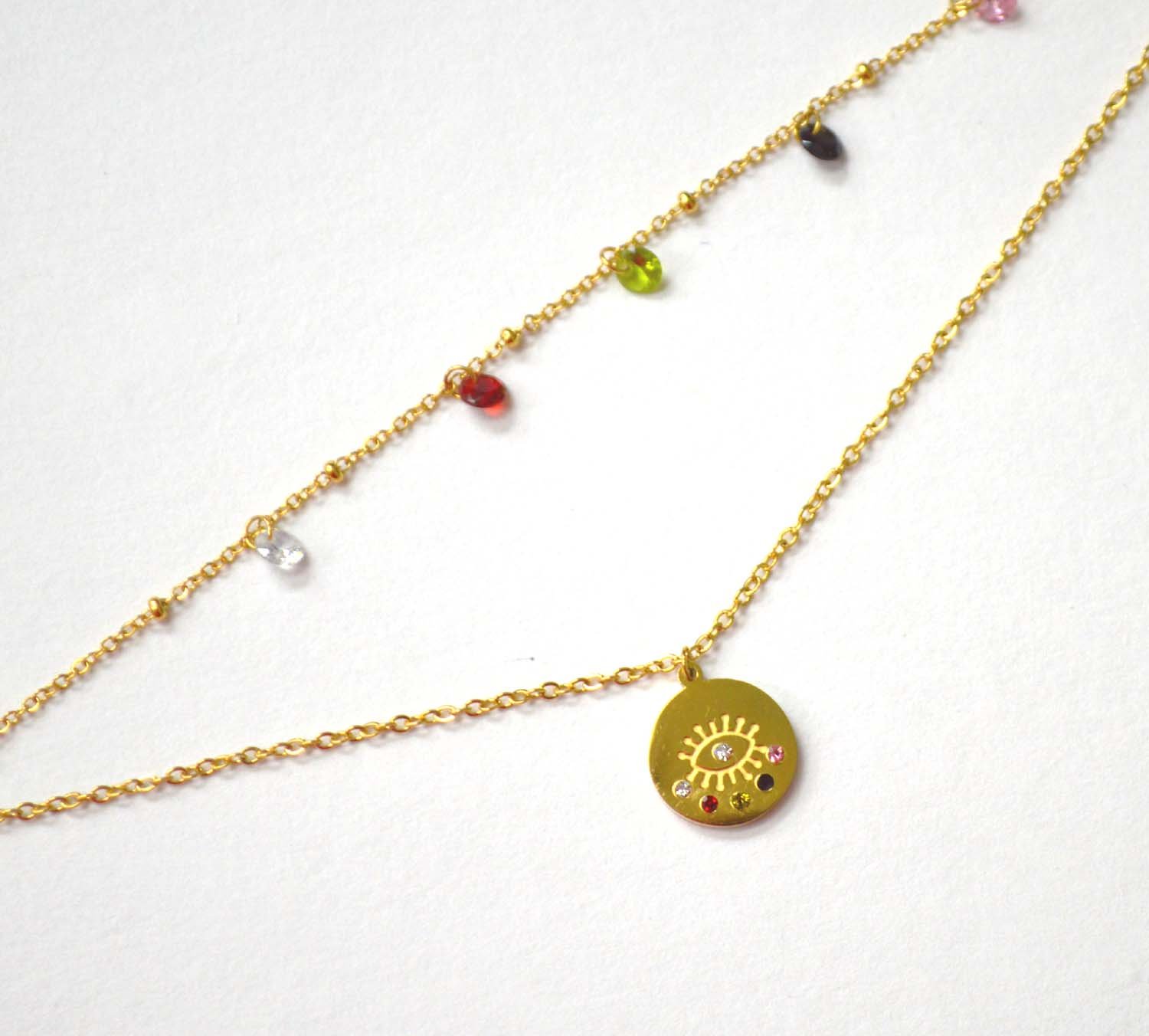 Gold IP Plated Charm Bracelet 84-1827G