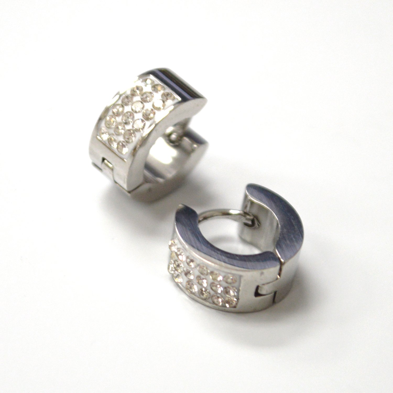 Stainless Steel Huggies  Earrings 83-748S-Sm
