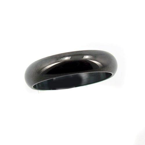 3mm Black Plated Plain Band Ring 81-214-3